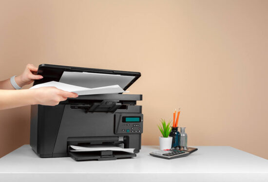 Woman Using The Printer To Scanning And Printing D 2023 11 27 05 09 26 Utc